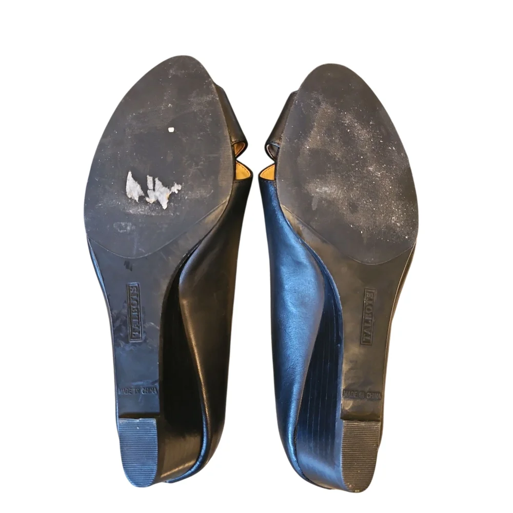 Talbots Black Open Toe Flats - Picture 4 of 6